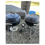 3 charcoal grills