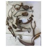 Antique pulleys, traps, & misc.
