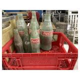 Vintage Coke bottles & crate