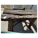 Rough wood table - 35' X 17' X 21'