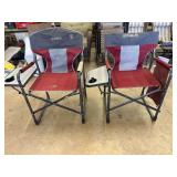 Pair of maroon Magellan patio chairs