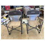 Pair of brown Magellan patio chairs