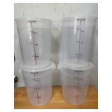 4 - Cambro 8 qt Food Containers w/ lids