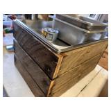 Steam Pans with Rustic Riser