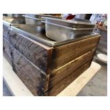 Steam Pans with Rustic Riser