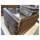 Steam Pans with Rustic Riser