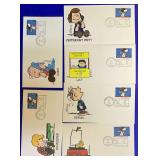 6 First Day Issue Peanuts Envelopes
