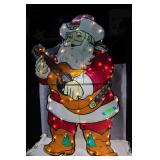 Lighted Cowboy Santa
