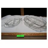 2 Pc Fosteria "Romance" Pattern Etched Crystal