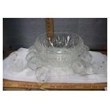 8 Cup-Bowl set Crystal/Plastic ladle