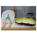 MIS vtg California Pottery #297, 4-NIKKO "Evergreen", Vase