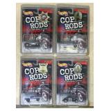 4 Hot Wheels Cop Rods Cars