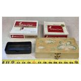 Cigar Boxes with Vintage Sewing Supplies