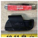 Case Harley Davidson Trapper Knife w/Belt Sheath
