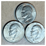 3 Eisenhower Dollars