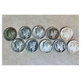 10 Mercury Dimes