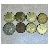 8 Foreign Coins