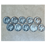 10 Mercury Dimes