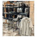 Clothing Rack with Shirts and Pants