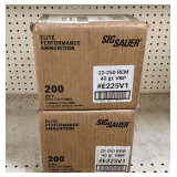 2 Cases Sig Sauer 22-250 Rem Ammo