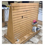 Rolling Double Sided Slatwall Display