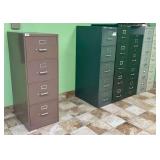 6 Metal Filing Cabinets