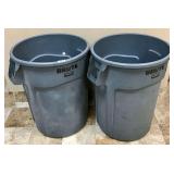 2 Rubbermaid Brute Waste Cans