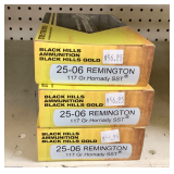 3 Boxes Black Hills 25-06 Rem Ammo
