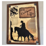 Framed Cowboy Life Art