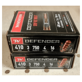 2 Boxes Winchester 410ga Defender Ammo