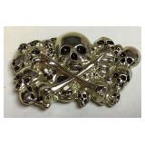 Skull and Crossbones Belt Buckle