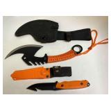 2 Orange Handled Knives
