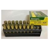 15rds Remington 22-250 Ammo