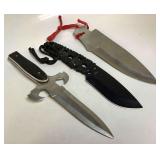 2 Fixed Blade Knives + 1 Large Blade