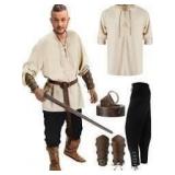 Sz L Male Renissance 6pc Halloween Costume A6
