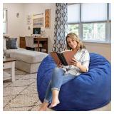 Bright Blue Shredded Bean Bag Cover A20