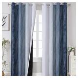 As Is 2 Panel Grayish White/Navy Blue Blackout A96