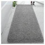 24x46 Dk Grey Shag Bathroom NonSlip Rug A9