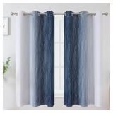 As Is 2 Panel Grayish White/Navy Blue Blackout A96