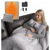 ZonLi Grey Battery Heated Blanket 24002 A23
