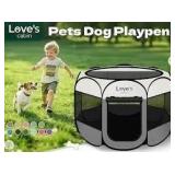 Love's Cabin Grey/Black/Ivory Canvas Dog Kennel A1