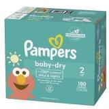Pampers Baby-Dry, Sz 2, Count 180 Diapers A78