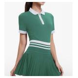 S Tenis Skirt Set With Zipper Green AZ39