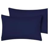 2pk 36x19 Navy Blue Zippered Pillow Case A19