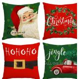 4pk 18x18 Canvas Christmas Pillow Cover A19