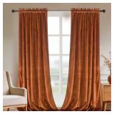 Roslynwood Velvet Orange Curtain 108' AZ19