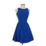 SMALL SIZE BLUE SLEEVELESS DRESS FORMAL AZ46