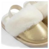 SZ 7/8 Toddler Metallic Scuff Slippers AZ47