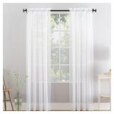 2 Panels Mainstays White Sheer Curtains A58