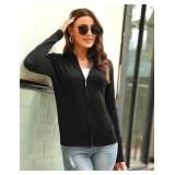 Womens Zip Up Knitted Cardigan Sweater AZ23